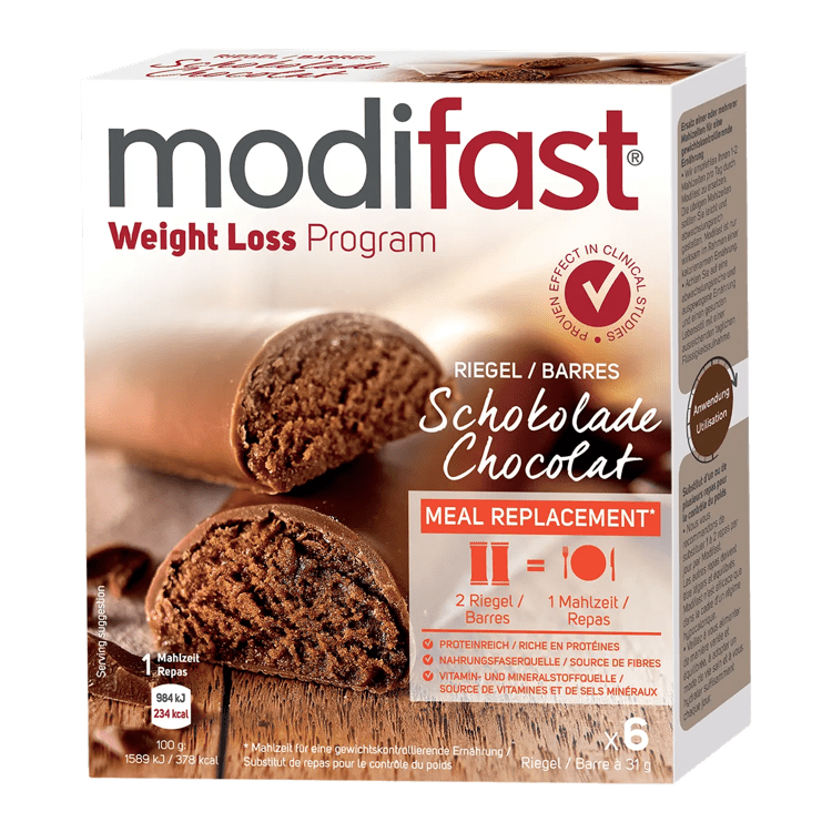 Modifast Riegel Schokolade 12x(6x31g) 22