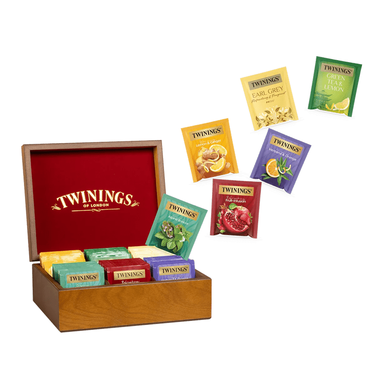 Twinings Holzbox "Sortimentsbox" 12x(6x10Btl) 22